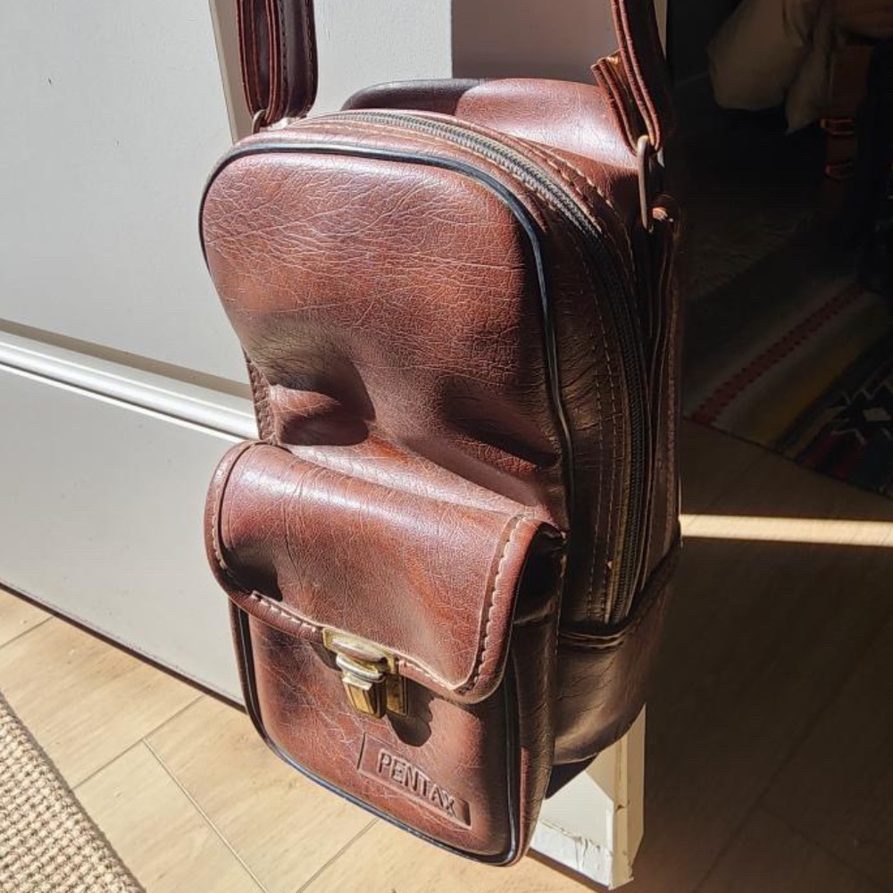 Vintage Faux Leather Camera Bag by Pentax